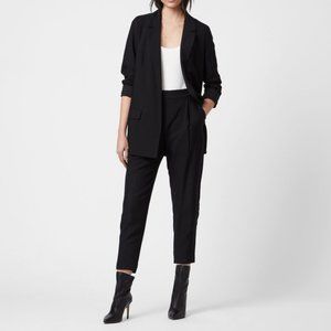 Allsaints Aleida Black Tapered Low-Rise Pants